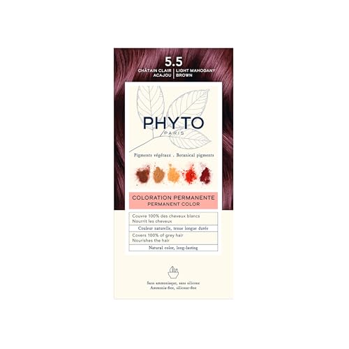 Phyto Color Colorazione Permanente Con Pigmenti Vegetali 5.5 Castano Mogano Chiaro