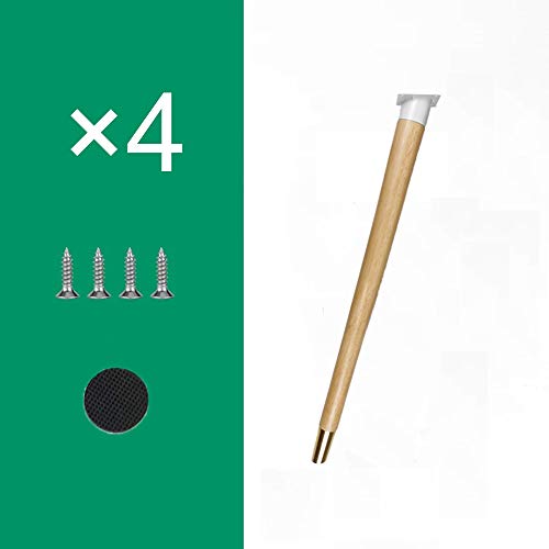 Nordic Oak Tischbeine – 4 Stück, perfekt für Schreibtische, Esstische, Barhocker und Stuhlstützen, einfache Installation mit Schrauben, stilvolles Möbelzubehör
