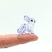 Sansukjai Rabbit Tiny Micro Figurines Hand Blown Glass Art Animals Collectible Gift Home DÃ©cor (Purple)