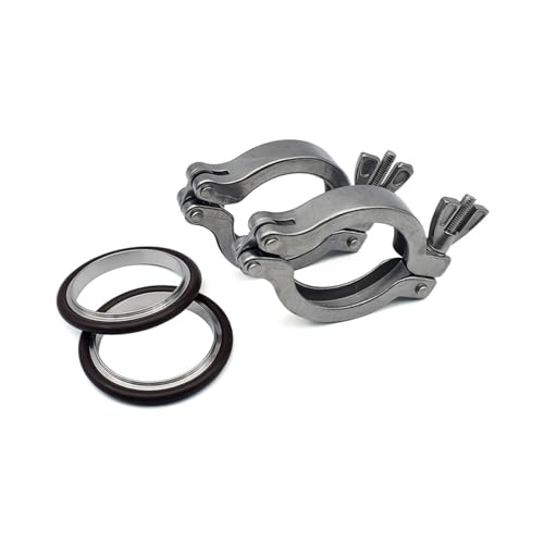 Conector de vacío KF50 de acero inoxidable con soporte de centrado 4