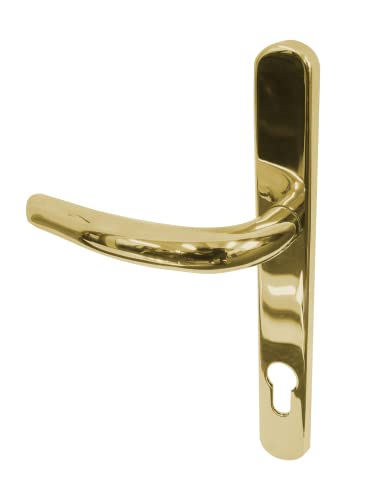 UAP Stainless Steel Door Handle 243mm Long Backplate in PVD Gold