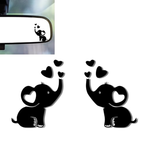 Databa Elephant Car Mirror Decal
