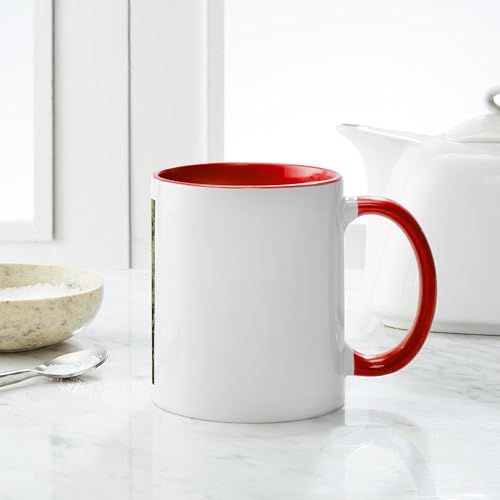 Taza de Cerámica CafePress 11 oz Blanco/Rojo miniatura 6