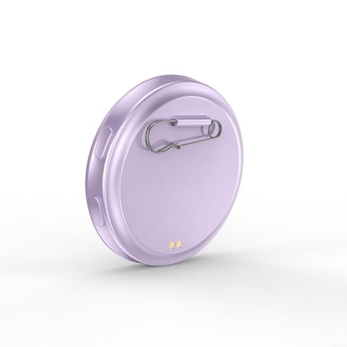 NiuLumea Badge électronique intelligent avec écran HD de 1,7", compatible 6.0, batterie 30H, affichage lumineux animé pour images, GIF, vidéos, badge électronique (violet)