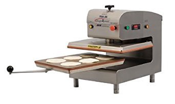 DoughXpress TXA-SS Stainless Steel Air Automatic Dual-Heated Press, 220V, 18-3/16
