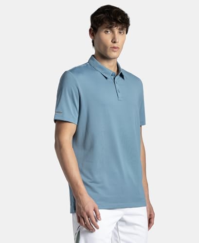 Image of Jockey MV41 Men Recycled Microfiber Elastane Stretch Half Sleeve Active Wear Polo T-Shirt with Breathable Mesh