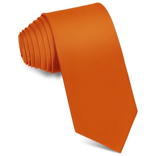 Men's Ties Solid Pure Color 3.15" (8CM) Necktie Orange Ties For Men