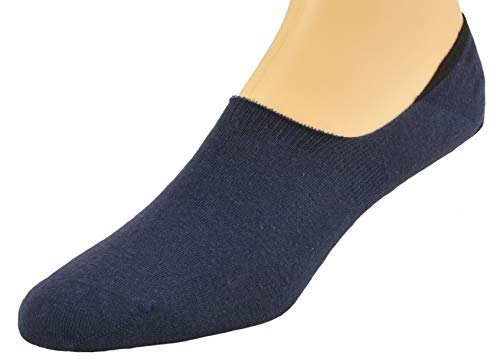 Women's 3 Pack Performance Socks, Comb Cotton Invisible No Show Socks with Silicone Non Slip Flat Boat Line