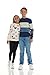 Sezzit Boys 100% Cotton Crewneck Sweater Soft Knit Pullover for Fall and Winter Long Sleeve Warm Knit - Blue Stripes - Size 14