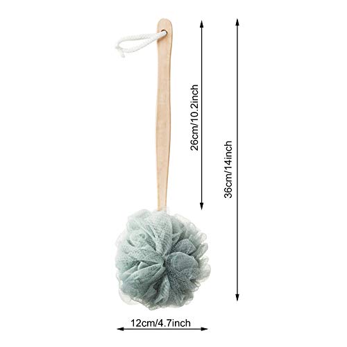 image for SWSTINLING 4 Pack Large Bath Puff Loofah Sponge With Long Handle Showe