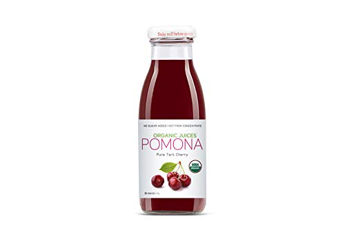 POMONA Organic Pure Tart Cherry Juice, 8.4 Ounce Bottle (Pack of 12), Cold