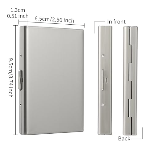 Image of Stainless Steel Credit Card Wallet RFID Blocking Metal Case Pocket Business Card Holder for Women and Men