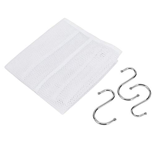 Hanging Mesh Bath Quick Dry Hanging Caddy Bath Organizer Hang on Shower Curtain Mesh Shower Caddy Space Saver
