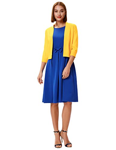Image of GRACE KARIN Women Cardigan Sweaters Lightweight Knit Cropped Cardigans Trendy 3 /4 Sleeve Shrug Bolero S-3XL