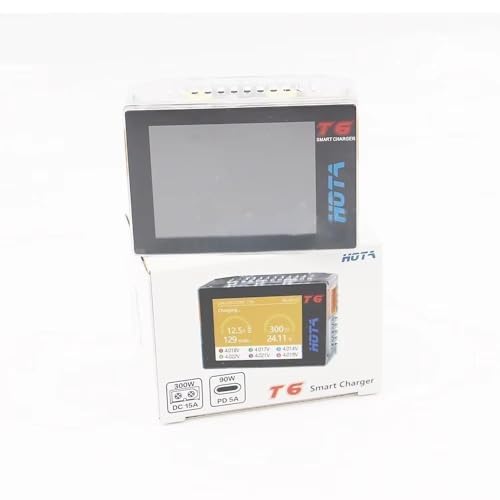T6 300W 15A 1-6S Lipo Nicd NiMH Intelligent Balanced Charger Discharger for HOTA Charger RC FPV Drone DIY Spare (1pc T6)
