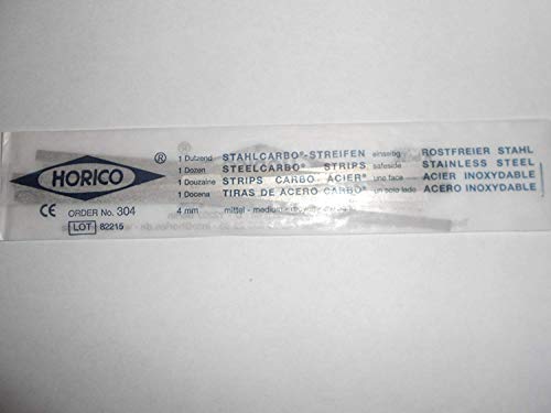 12 PCS Dental Abrasive STAINLESS STEEL finishing polishing Strips 4mm Medium