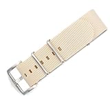 BluShark - Cinturino per orologio in nylon di alta qualità, disponibile in diverse misure e stili, colore: crema, cod. MT-21ML-HSZX