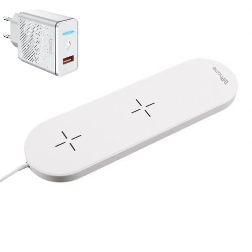 Chargeur sans fil Qi pour table de chevet chargeant smartphone et montre iOS 38-44mm
