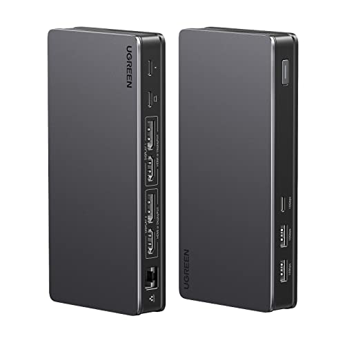 UGREEN Revodok Pro 209 USB C Docking Station 9-in-1, Type C Hub wirh Dual 4K@60hz Extended PD & Dual HDMI, 10Gbps Data Ports, 100W PD Charging, Gigabit Ethernet for MacBook MacOS, Windows