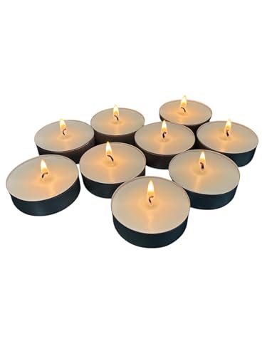 Image of Stonebriar 40 Pack Unscented Mega Oversized Tea Light Candles with 9 Hour Extended Burn Time
