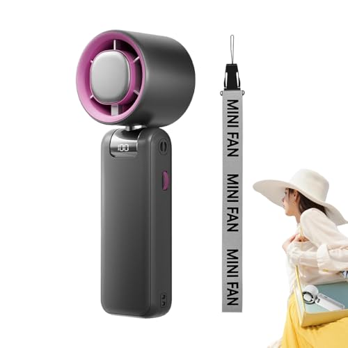 Genérico Ventilador portátil, fan personal - Ventilador de enfriamiento plegable - USB Dispositivo de circulación de aire recargable para el hogar, estudio, viajes, compras, acampar