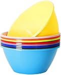 Youngever 11 de pouce 3.6L Plats de mélange et de service en plastique, grands bols de popcorn, salades, bols à croustilles et à dip, ensemble de 9 (Couleur urbaine)