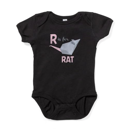 CafePress R is for Rat Cute Infant Bodysuit Baby Romper Dark