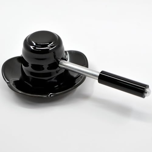 花型皿付き ろうそく火消し 035 ブラック 真鍮製 皿フェノール樹脂 火消し ろーそく消し ロウソク消し ローソク消し