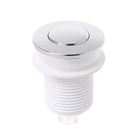 JOYKK 32mm Druckluftschalter-Taste für Badewanne-Abfallentsorgungsschalter - Weiß