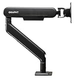 GRAPHT モニターアーム ゲーミング デスクマウント 34インチ対応 耐荷重2-9kg シングルモニターアーム クランプ式 グロメット式 デスク設置用 VESA規格対応 多角度調節 ケーブル収納 【Monitor Arm - Aero M9C】 ブラック image