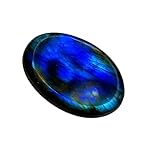 Labradorite Worry Stone 35-40mm – Healing Thumb Crystal for Anxiety & Stress Relief – Palm Meditation Stone with Velvet Pouch Christmas Gift for Men & Women
