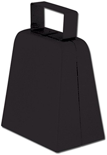 Beistle Black Cowbell Noisemaker, 4