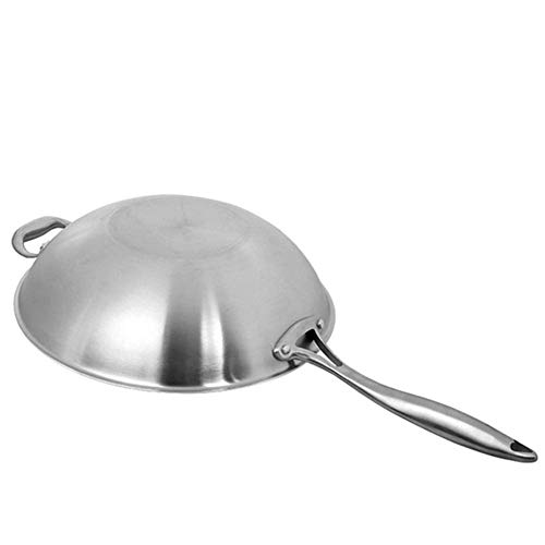 Wok de acero inoxidable con tapa y mango miniatura 4