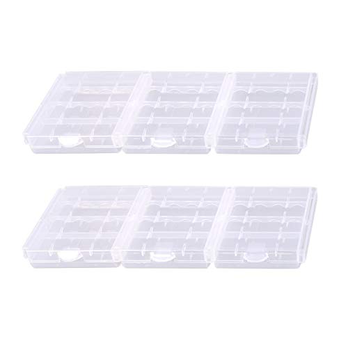 JINHEZO Clear Color 6 PCS of AA/AAA 4 Cell Battery