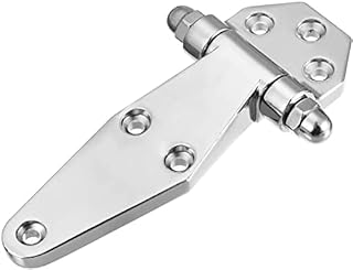 EuisdanAA Polerowanie Poszycie Zawias krzywkowy o długości 145 mm do zamrażarki/chłodziarki/lodówki(Revestimiento de pulido Bisagra de elevación de leva reversible de 145 mm de largo para congelador