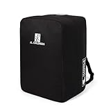 J.L. Childress Padded Bag for Doona & Evenflo Shyft Dualride - Travel Bag for Airplane, Fits Most Infant Car Seats, Airport Accessories for Gate or Baggage Check, AirTag Compatible - Elite, Black