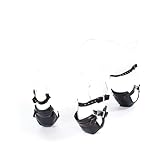 Krabbelschoner Petplay Set – Krabbelhilfe für BDSM & Fetisch Spiele, Knieschoner & Ellenbogenschoner mit Fesseln, gepolstert aus Kunstleder