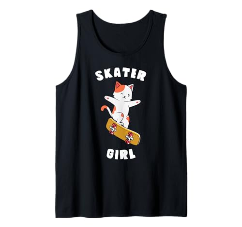Skater Girl Outfit Skateboard Design Ragazza Donna Canotta