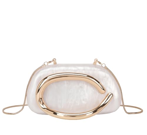Image of Acrylic Clutch Purse for Women Marbling Evening Wedding Handbags Acrylic Shell Box Purses for Party Prom Cocktail