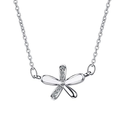 Collier marguerite en argent 925 et zircon cubique éclatant pour femme