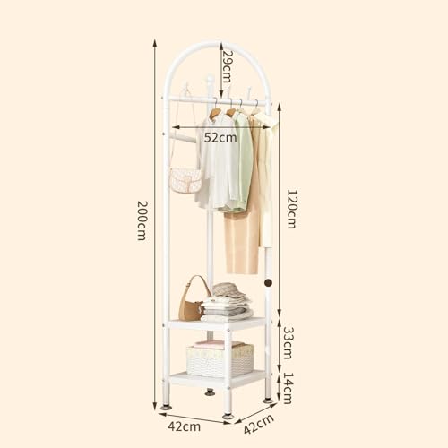 Porte-manteau d'angle peu encombrant doté d'un grand rangement pour vêtements - 3