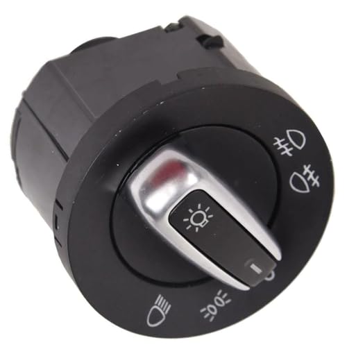 Commutateur de phares chrome anti-usure pour Golf VI et Scirocco
