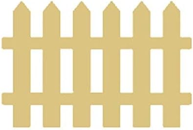 Picket Fence Cutout Unfinished Wood Home and Garden Decor Country Decor Farm House MDF Shaped Canvas Style 1 (24)