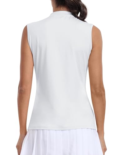 Golf Polo Shirts for Women Slim Fit Woman Sleeveless Sports Shirts Quick Dry Athletic Tank Tops for Tennis Work3