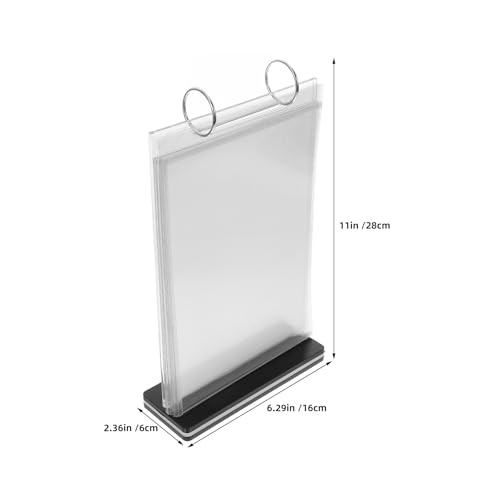 Porte-menu A5 vertical Mobestech en acrylique double face pour table - 2