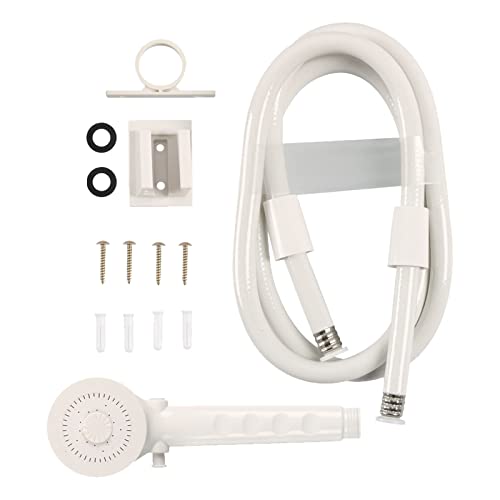 Image of Eagles RV Shower Head with Hose - (White,5Ft Hose) Non-Metallic Outdoor RV Shower Kits Replacement with Pause Function for RVs, Fifth Wheels, Motor Homes, Travel Trailers, Campers, Boats