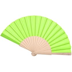 Ventilador Colours Colours & Beauty - Abanico para Mujer de Color Madera Lima | Abanico de Boda | Abanicos de Boda | Abanicos Personalizados de Boda | Abanico japonés | Abanico de Ceremonia