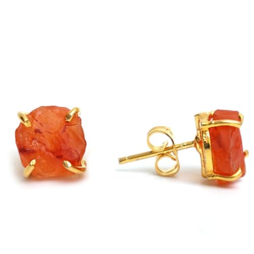 Gempires Real Orange Carnelian Stud...