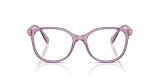 Swarovski Women's SK2002 Square Prescription Eyewear Frames, Transparent Amethyst/Demo Lens, 51 mm