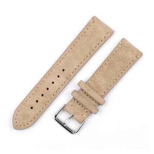Correa de piel de ante vintage cómoda para usar a diario en relojes de 22mm